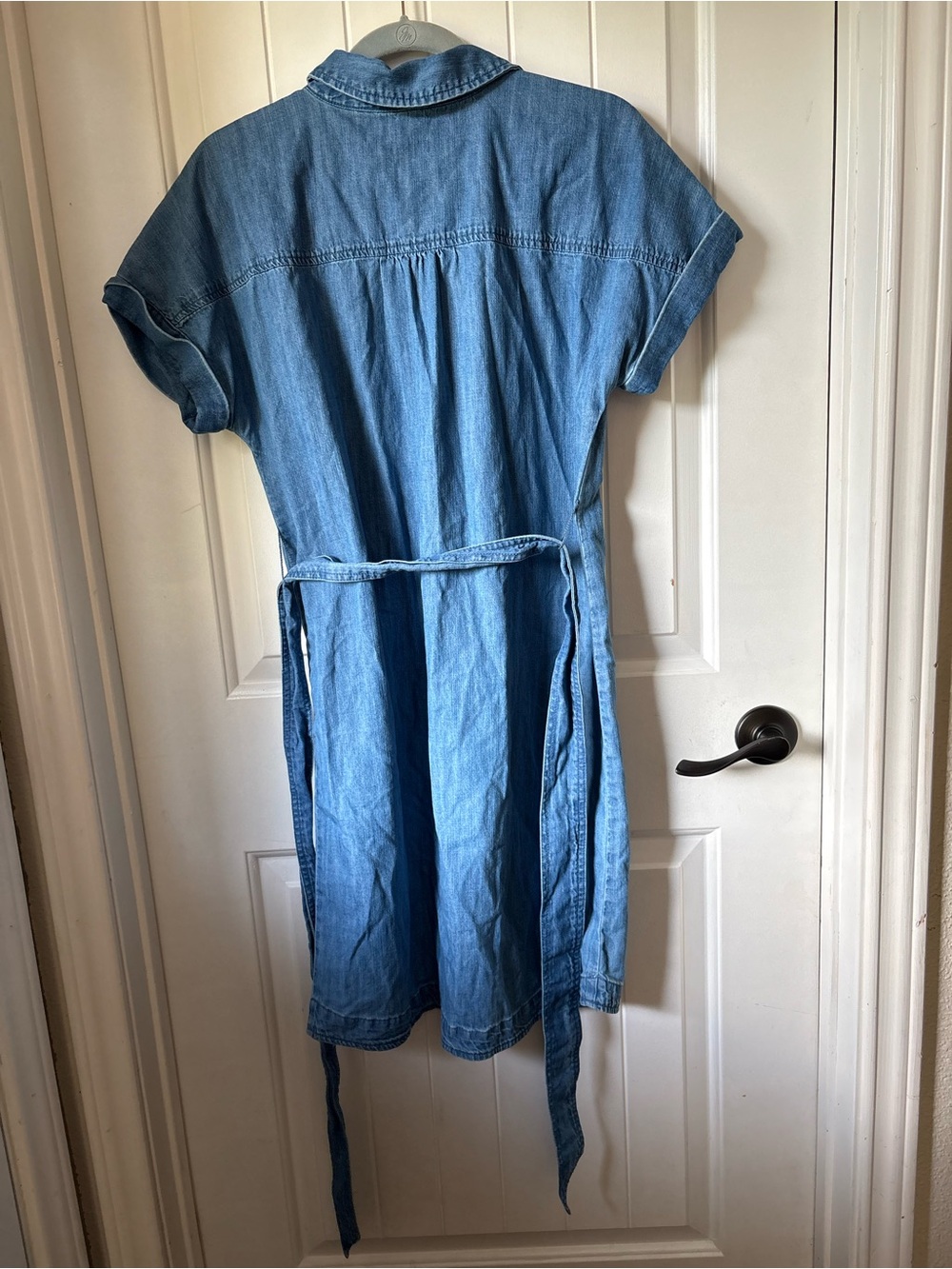 Talbots Medium Blue Denim Shirt Dress with Tie Waist - Picture 7 of 7